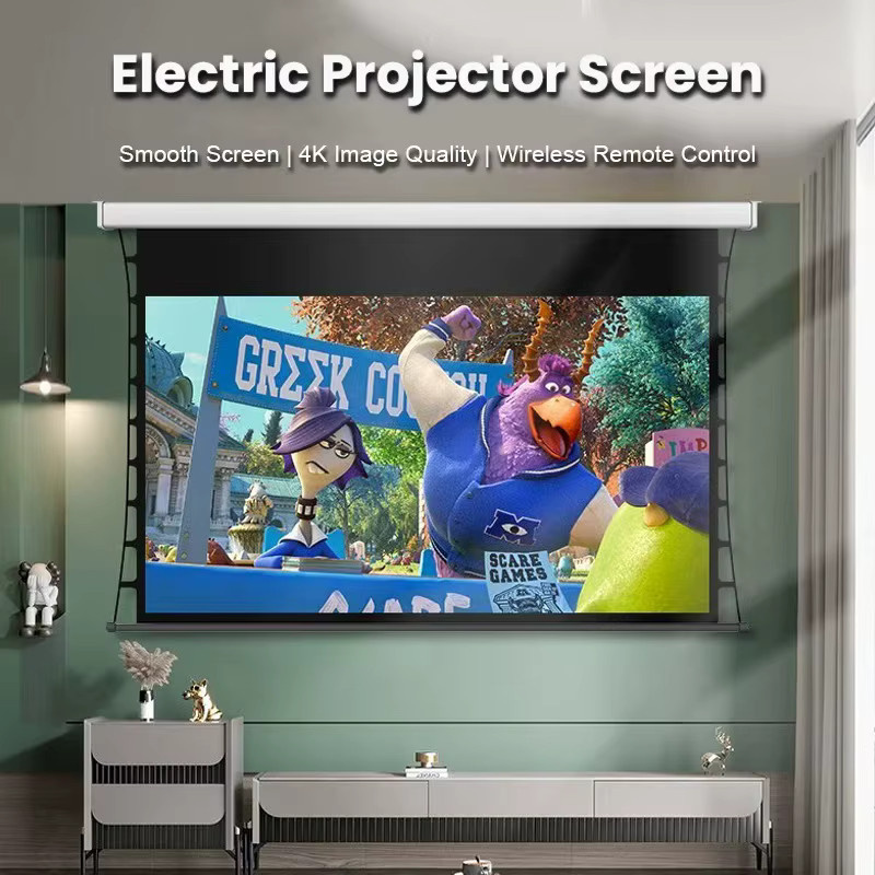 Yovanxer Motorisierte Tab-Tension-Projektionsleinwand ALR Black Diamond für 4K UHD und 3D Projektoren - Bild 2