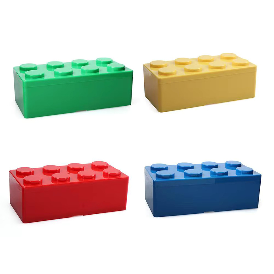 Platzsparender Schreibtisch-Organizer aus Kunststoff in Baustein-Form, mehrfarbige Aufbewahrungsbox mit mehreren Fächern - Bild 2