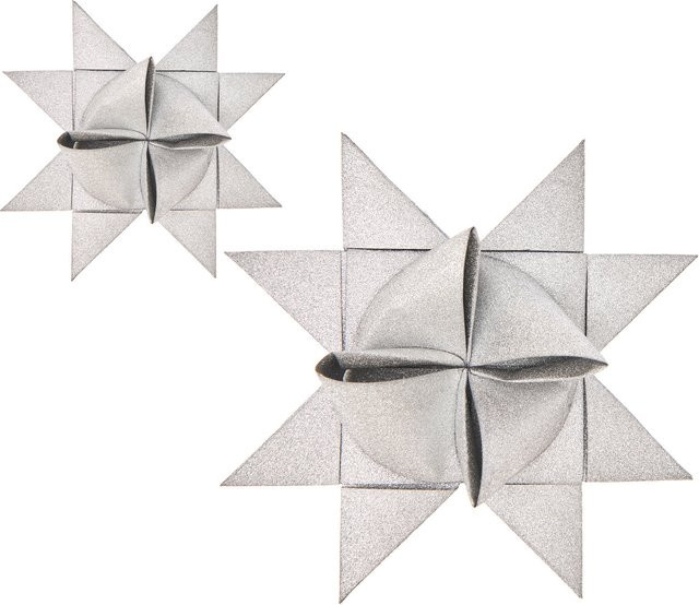 Rico Design Paper Poetry Fröbelstreifen Glitter Silber B: 120 cm, H: 60 cm, T: 60 cm - Bild 1
