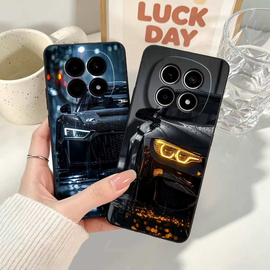 Schwarze Handyhülle mit Sportwagen-Print für Xiaomi Redmi Note 15 14 13 12 11 Pro Plus 4G 5G in weichem Design - Bild 3