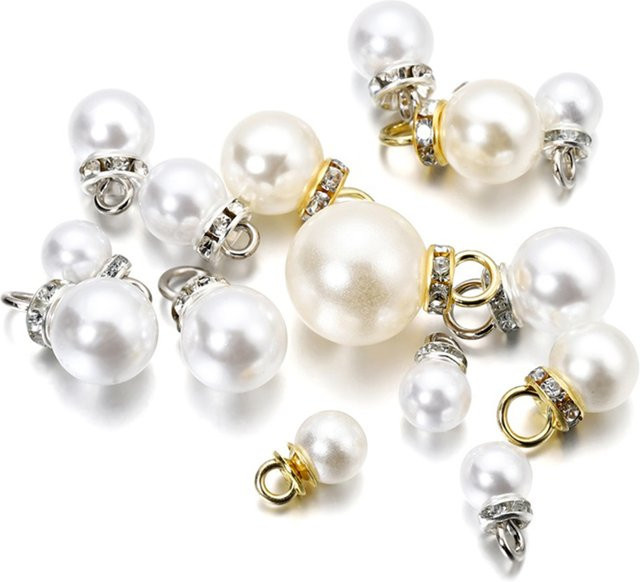 AGCFABS Anhänger Perle, Ball Form, Gold, Unisex - Bild 1