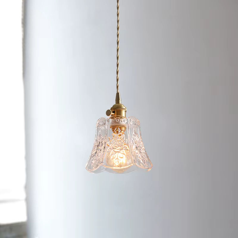 Nordic Blume Glas Pendelleuchte Ceropegia in Transparent für Schlafzimmer, Restaurant und Esszimmer - Bild 2