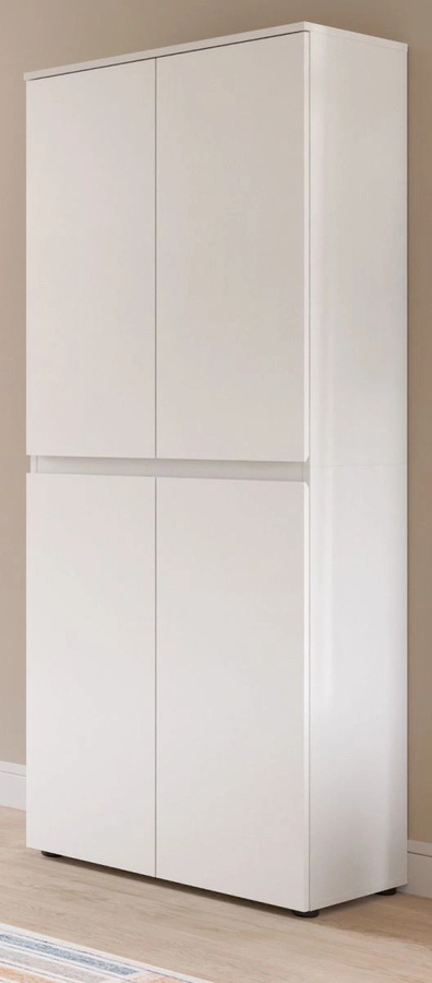Mehrzweckschrank Assino in Weiß mit Regalböden und Kleiderstange, B/T/H: 70 x 37 x 175 cm - Bild 1