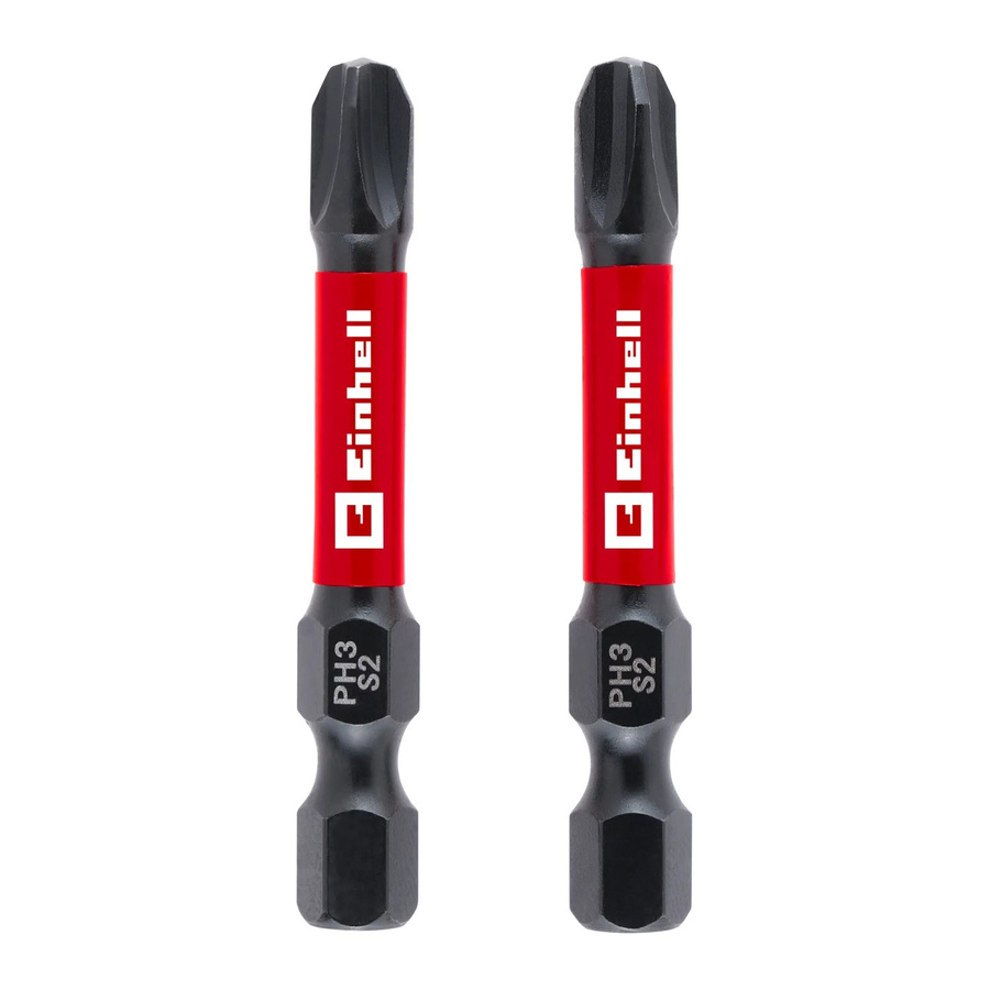 Einhell Impact Bit-Set 2-teilig PH3 aus Stahl in Rot - Bild 2