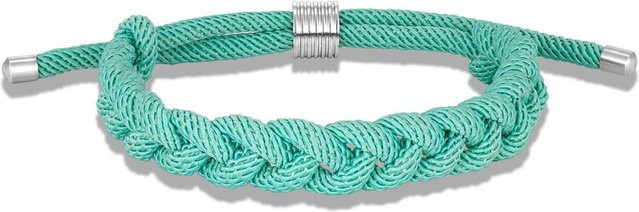 Schnürsenkel-Armband Edelstahl, bunt, Unisex - Bild 1