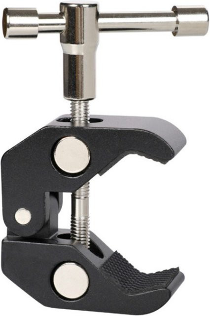 Wrumava Super Clamp Crab Claw Halterung in Schwarz für Kamera, Stativ und Studio-Blitz - Bild 1