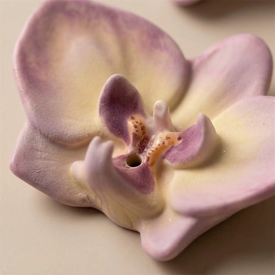 GBhouse Nicole Soft Orchid Silikonform für DIY Räucherstäbchenhalter aus Beton oder Gips - Bild 1