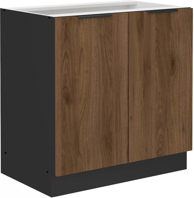 Küchenunterschrank MONZA in Okapi Nußbaum, Breite: 80 cm - Bild 1
