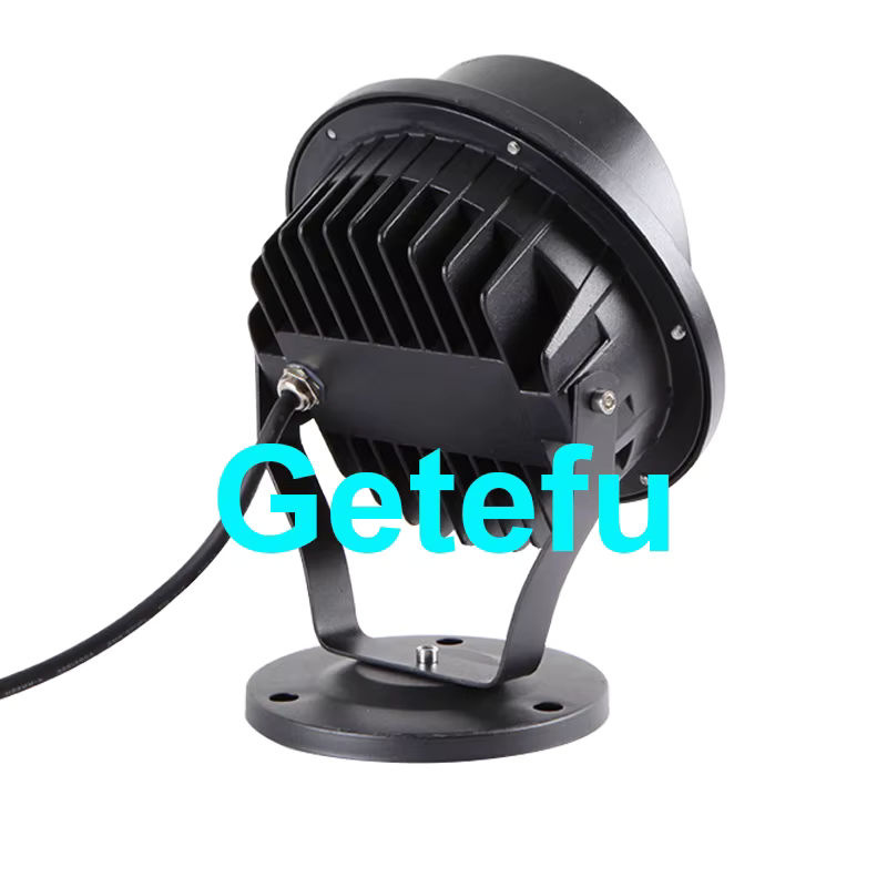 Getefu LED Gartenstrahler mit Spike für Außenbereich, RGB Multicolor und Weiß, Outdoor Flutlicht für Landschaftsbeleuchtung und Bäume, Schwarz - Bild 5