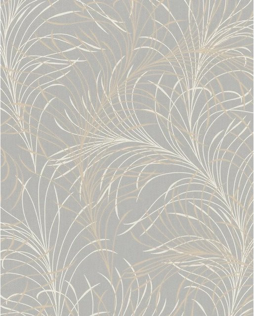Marburg Vliestapete Floral Streifen in Greige/Beige/Grau, Breite: 0,53 m, Länge: 10,05 m - Bild 1