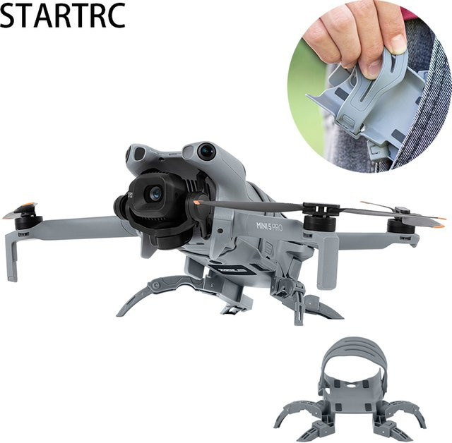 STARTRC Fahrwerk für DJI Mini 5 Pro Drohne, Spider Gears Extensions mit erhöhter Landung und faltbarem Schnellverschluss, Grau - Bild 1