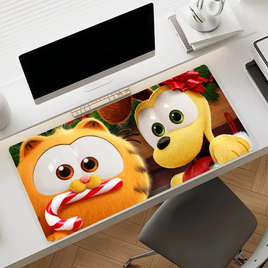 Großes Garfield Katzen-Mauspad in Multicolour, rutschfeste Gamer-Schreibtischunterlage aus Gummi für Laptop und Büro - Bild 6