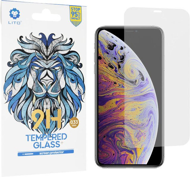 Lito Classic Displayschutzfolie aus gehärtetem Glas für Apple iPhone 11 Pro Max und XS Max, Full Glue, 2.5D, transparent - Bild 1