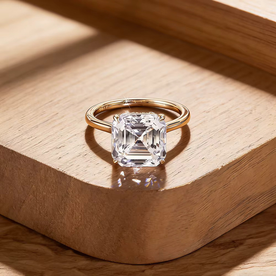 EWYA Verlobungsring, Moissanit, 925 Silber, Damen - Bild 3