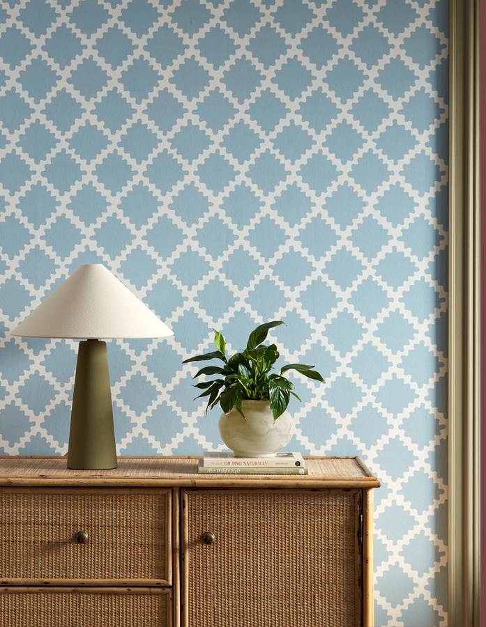 Scion Tapete Swithland Abstract Vintage in Coast Blue Vlies-Tapete - Bild 1