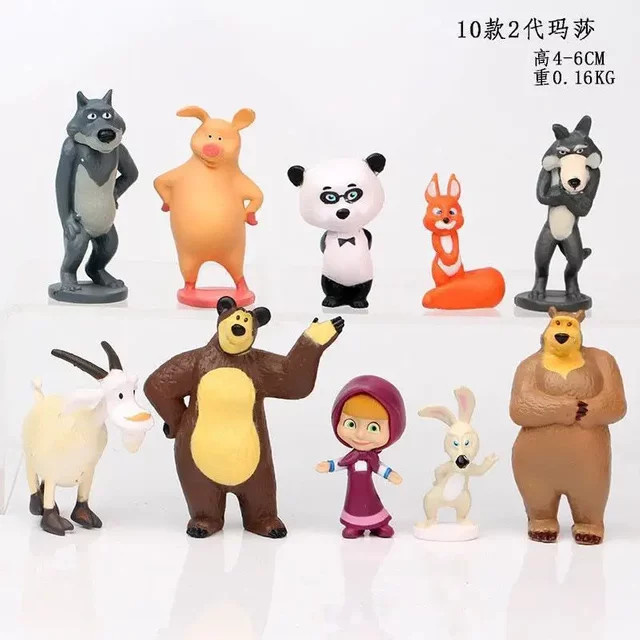 Potdemiel Mascha und der Bär Figuren, 10-teiliges Set, bunt - Bild 1