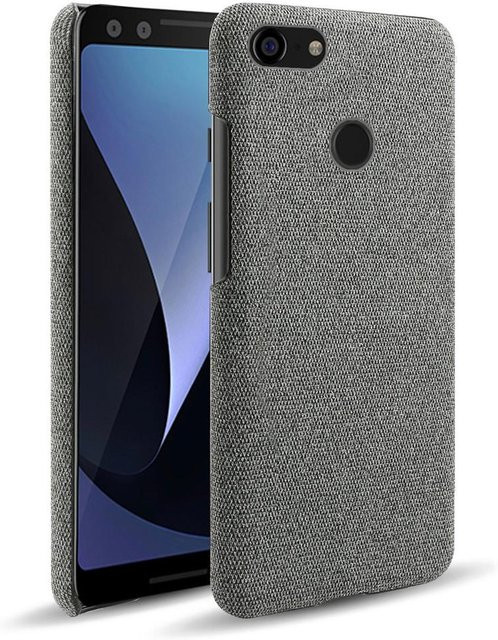 Schlanke und rutschfeste Stoffhülle für Google Pixel 3 und 3 XL in Grau - Bild 1