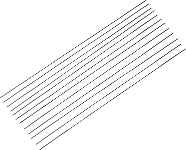 LUX-TOOLS Laubsägeblätter für Holz, Größe 4, allseitig schneidend, Silber - Bild 1