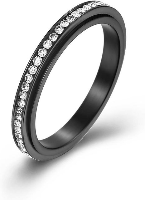 YIRAN Jewelry 5 Ring, Titanstahl, Diamant, Damen, 10# - Bild 1