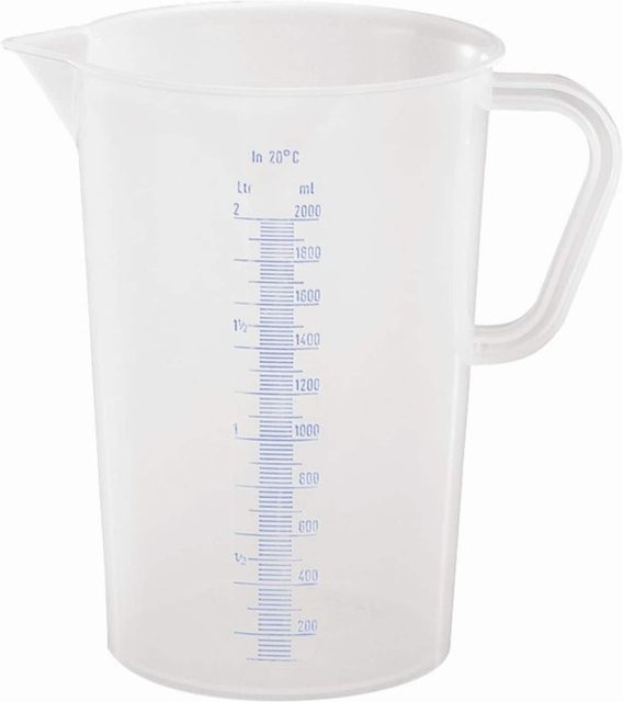WACA Messbecher aus transparentem Kunststoff mit aufgedruckter Skala, 2,0 l - Bild 1