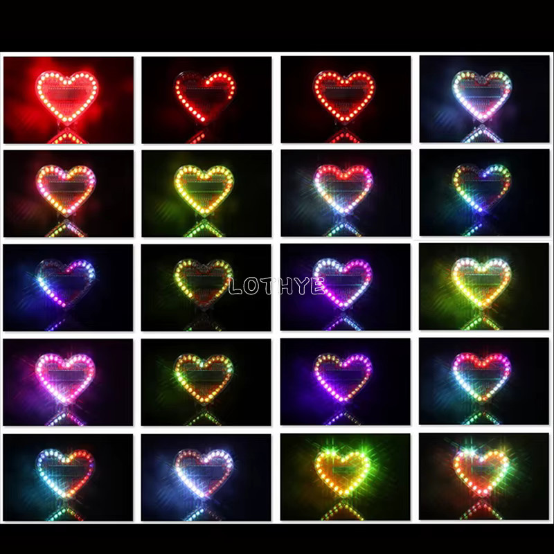 LOTHYE DIY-Elektronik-Kit Herzförmiges RGB LED Flusslicht in Mehrfarbig - Bild 3