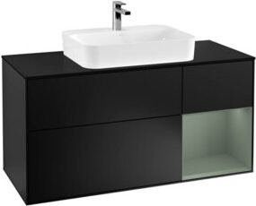 V&B Waschtischunterschrank Finion in Blau lackiert, Breite: 120 cm, Tiefe: 50,1 cm - Bild 1