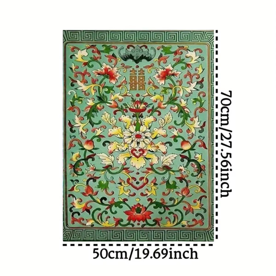 AZNM Traditionelles chinesisches Puzzle, Glückssymbol mit Blumen, Fledermäusen, 1.000 Teile - Bild 2