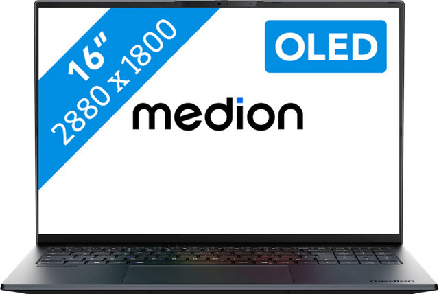 Medion SPRCHRGD 16 S1 OLED Laptop in Schwarz mit Intel Core Ultra 5, 32GB RAM und 512GB SSD, 16 Zoll - Bild 1