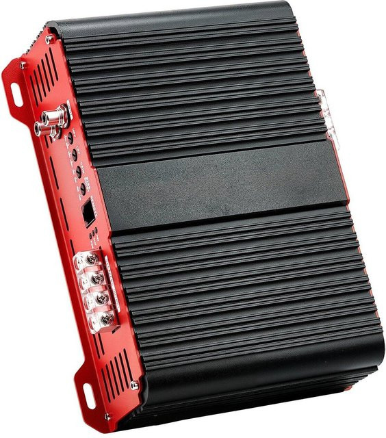 Buying Solutions MB Monoblock Auto-Verstärker Class D in Rot mit 1500W RMS Max, 1-Kanal, stabil an 1/2/4 Ohm, inklusive Fernbedienung für Subwoofer-Pegel und Tiefpassfilter - Bild 1