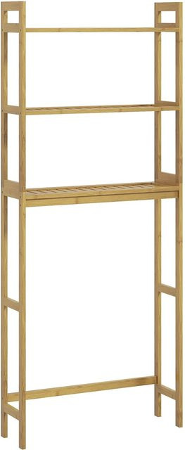 Kleankin Badregal aus Bambus in Naturholz, B/T/H: 68 x 20 x 165 cm - Bild 1