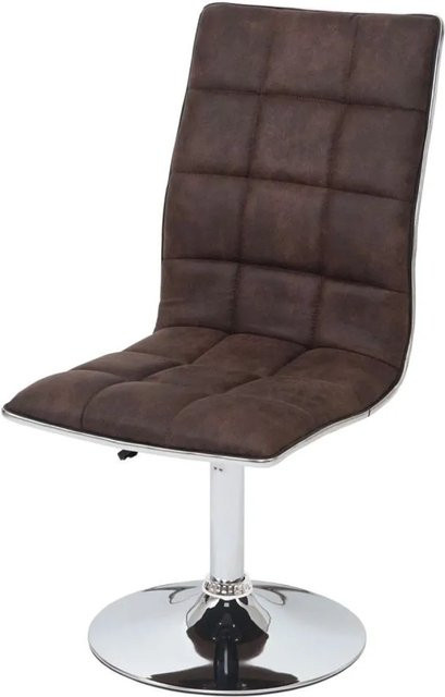 2er-Set MCW Esszimmerstühle C41, drehbare Küchenstühle mit Rautenmuster, höhenverstellbar, Stoff Textil, Vintage Dunkelbraun - Bild 2