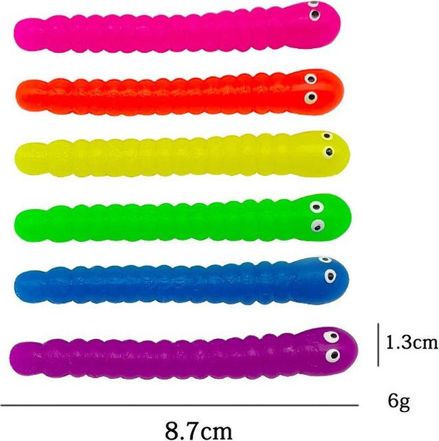 Fashnics Bunte Raupe Lala Le, Fidget Spielzeug, mit weichem Haar, yellow - Bild 1