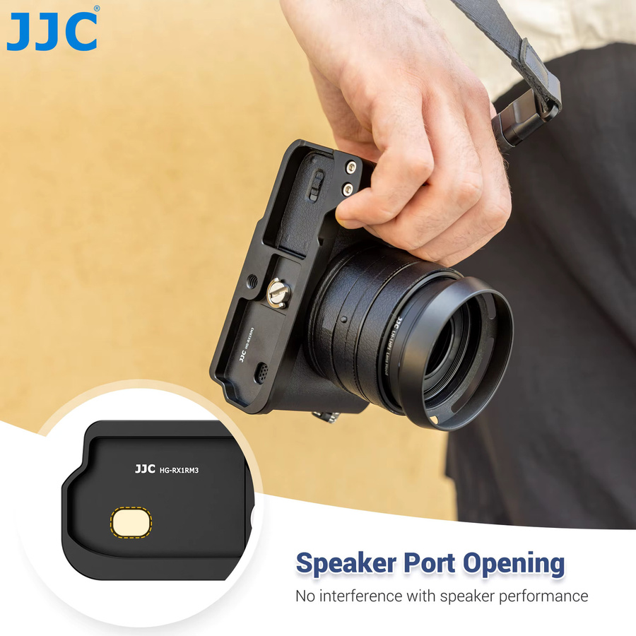 JJC Delux Metall-Kamera-Handgriff für Sony RX1R III RX1RM3 RX1R3, L-förmiger Halterungshalter mit 1/4-Zoll-Gewinde, Schwarz, kompatibel mit Arca-Swiss - Bild 5