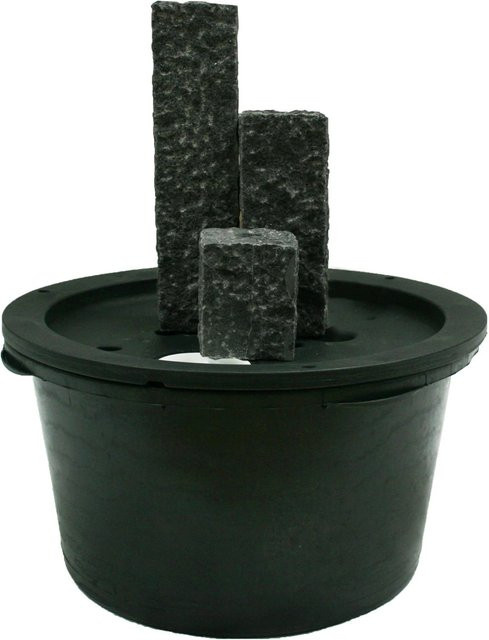 Ubbink Acqua Arte Modena Granit Springbrunnen Set mit 3 Säulen und LED in Dunkelgrau, H x B x T: 45 x 12 x 12 cm, 30 x 12 x 12 cm, 15 x 12 x 12 cm - Bild 1