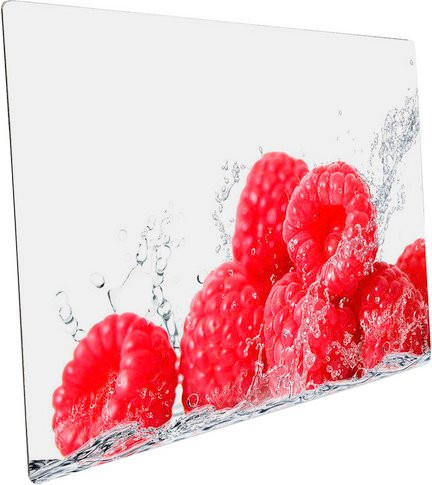 mySPOTTI Mini-Spritzschutz Aqua-Himbeeren aus Aluverbund in Weiß, B/T/H: 59,0 x 41,0 x 0 cm - Bild 1