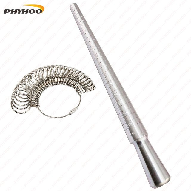 PHYHOO Ring Sizer Set, Aluminium und Edelstahl, Unisex - Bild 1