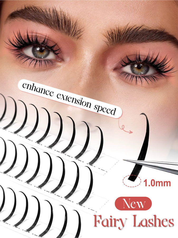 CoMango Fairy Spikes Wimpern, 12 Reihen, 8–15 mm, Unisex - Bild 4
