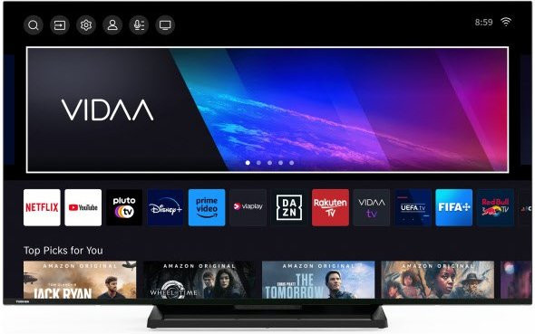 Toshiba Smart-TV 43LV3E63DA LCD-TV mit LED-Technik in Schwarz, Full HD, 108 cm (43 Zoll), mit Sprachsteuerung, Wi-Fi, Bluetooth und DVB-T2/DVB-C/DVB-S2 - Bild 1