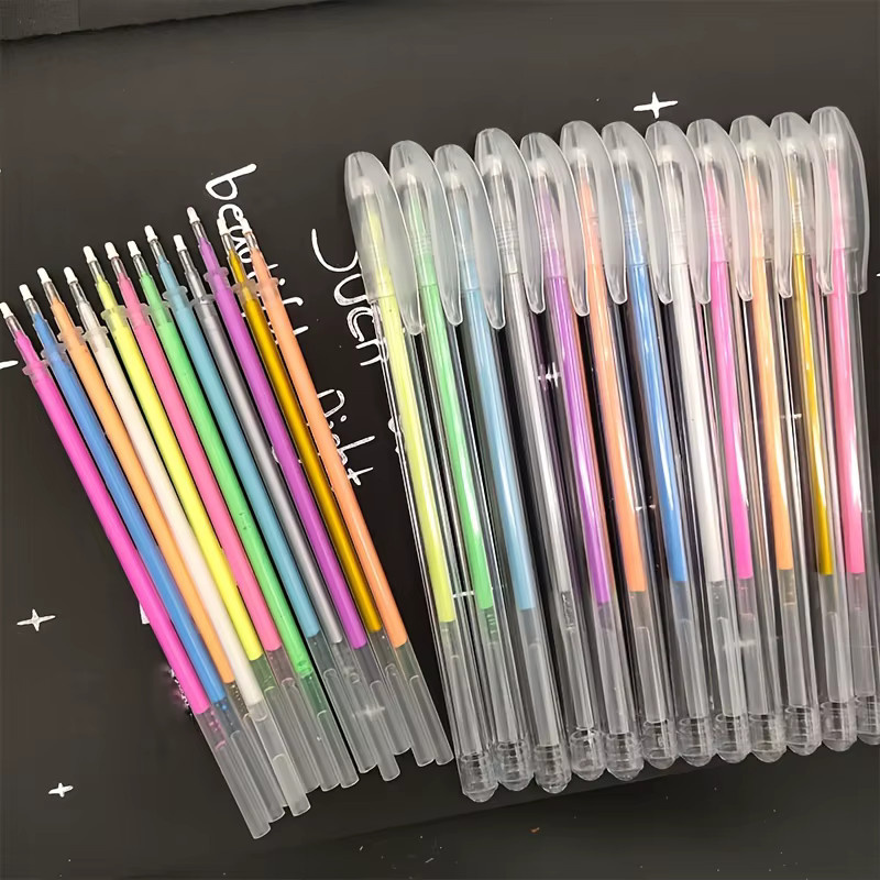 12er Set Textmarker in 12 Farben für DIY-Malerei und Graffiti, feine Nadelstifte für Kartenzeichnung und Markierungen - Bild 4