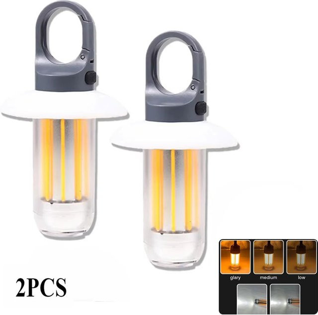 Heinast LED-Arbeitsleuchte, wiederaufladbare COB-Laterne mit Haken für Garten, Camping und Outdoor - Bild 1