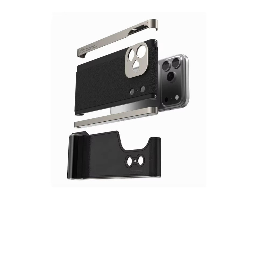 Fotorgear Fotografie-Handyhüllen-Set für iPhone 17 Pro Max in Schwarz mit Kamera-Auslöser-Griff, Filter-Adapter, Lanyard, Schutzhülle und Käfig - Bild 6