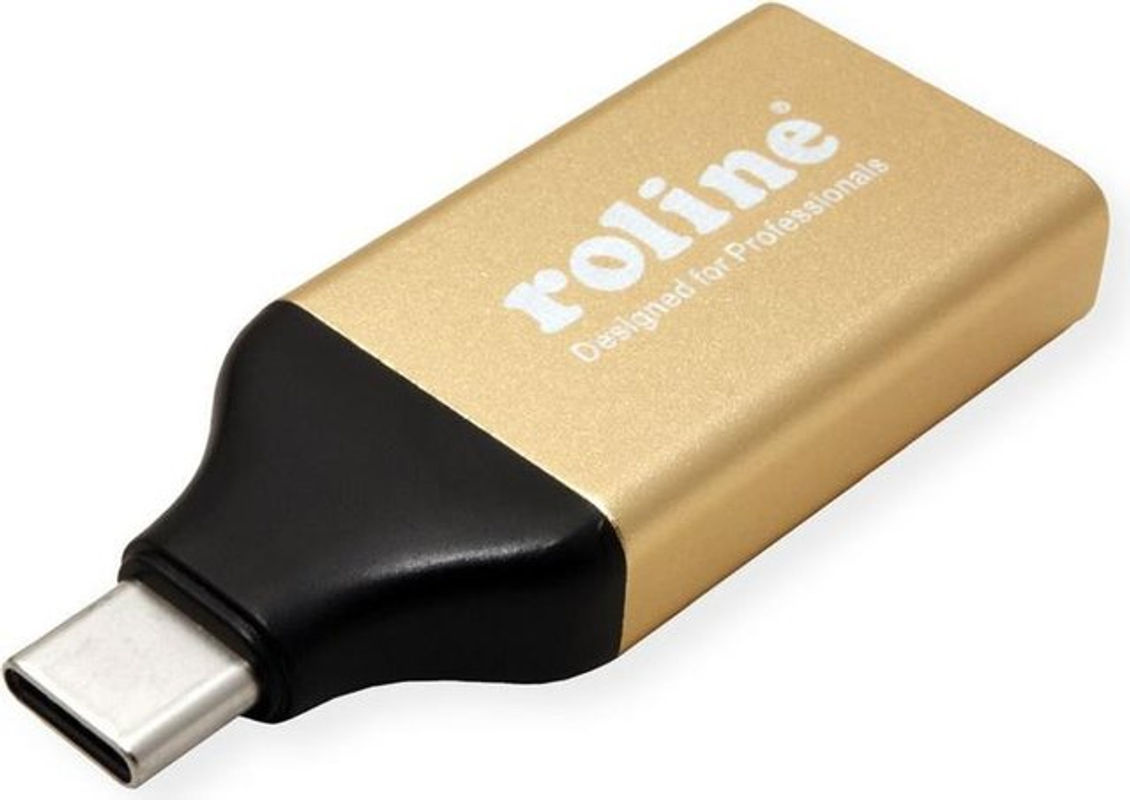 Roline USB-C zu HDMI Adapter in Schwarz und Gold - Bild 2