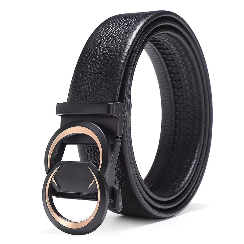 ZPXHYH Gürtel Leder, Automatische Schnalle, Herren, 3,5 cm - Bild 3