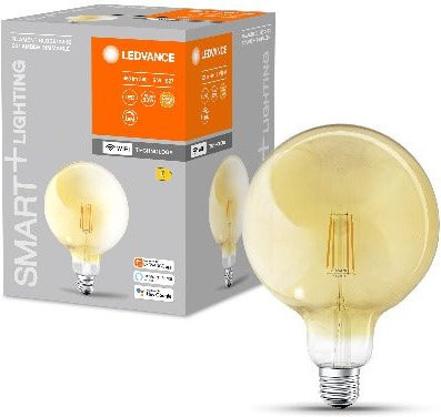 LEDVANCE SMART+ WiFi Filament Globe LED-Lampe, Gold, E27, 6 W, 680 lm, Warmweiß 2400 K, Dimmbar - Bild 1