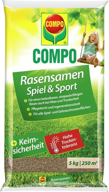 Compo Rasensamen Spiel & Sport für Sportplätze, Parks und Liegewiesen, 5 kg - Bild 1