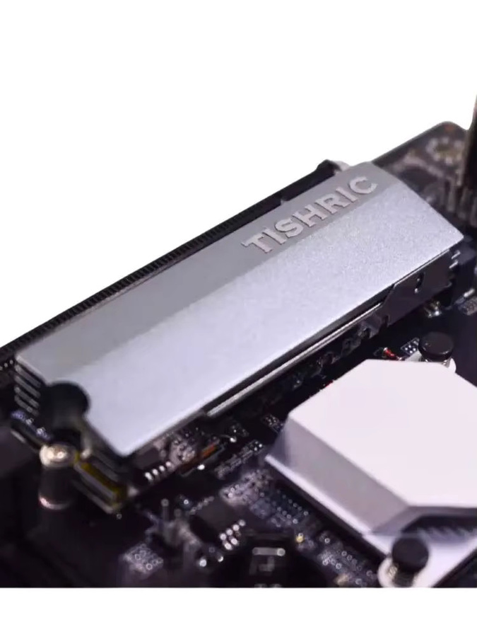 TISHRIC M.2 2280 NVMe SSD Kühler aus Aluminiumlegierung mit Wärmeleitpad in Silber - Bild 5