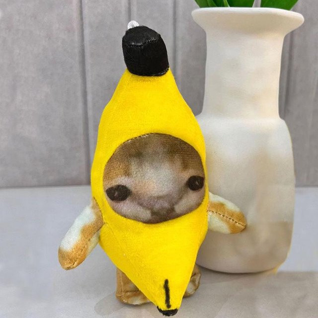 Bananenkatzen-Anhänger, 17 cm, Unisex - Bild 1