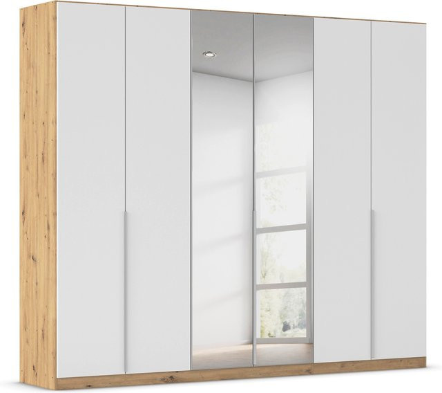 RAUCH Drehtürenschrank Alabama mit Spiegel in Weiß/Eiche Artisan für dein Schlafzimmer oder die Garderobe, B/H: 271 x 229 cm - Bild 1