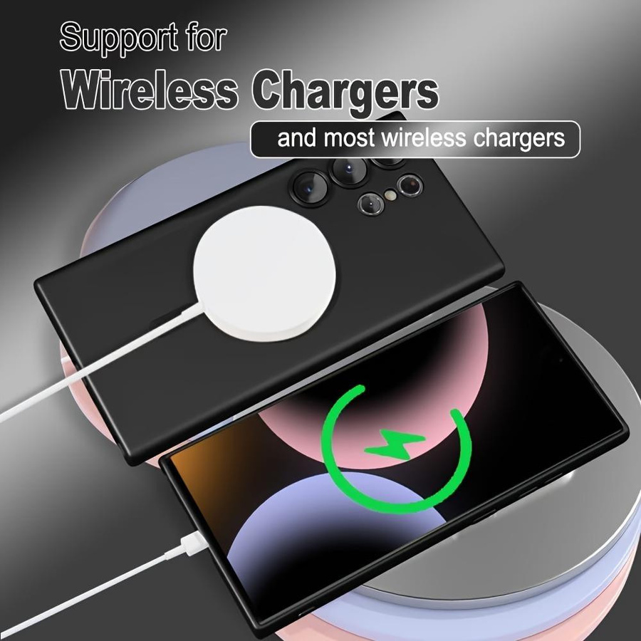 Magnetische Schutzhülle in Schwarz für Samsung Galaxy S26 S24 S23 S22 S21 Ultra Plus FE Edge 5G mit weicher Matte - Bild 2