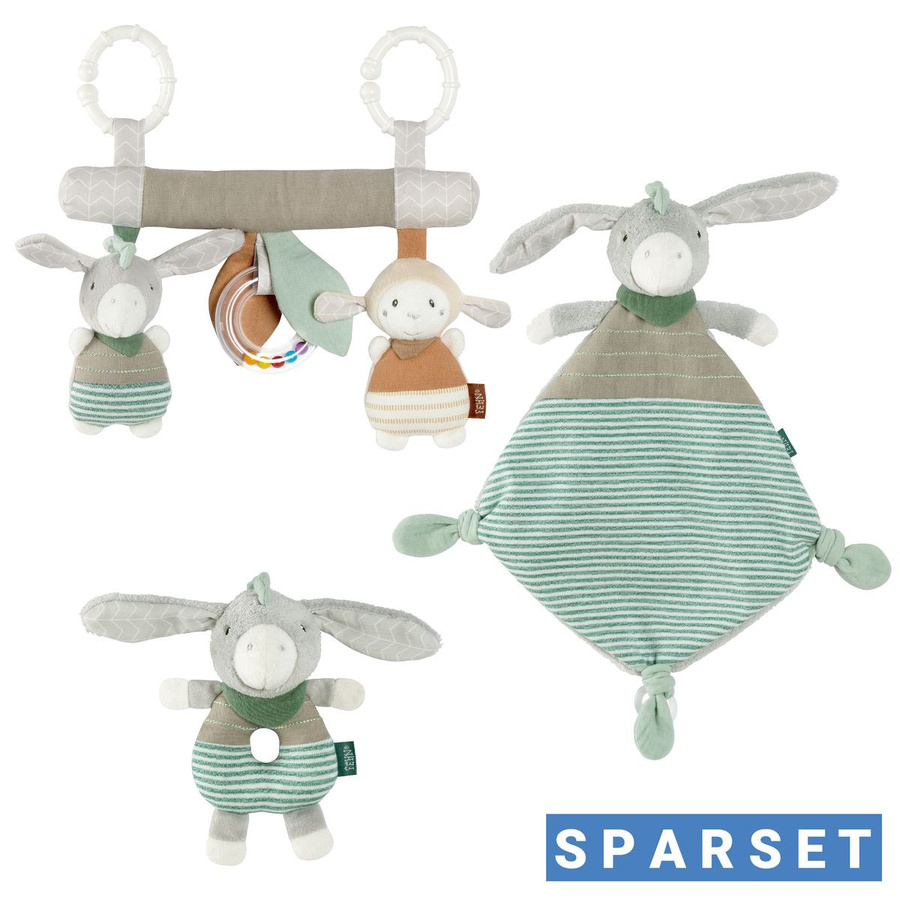 Fehn Geschenk-Set Esel & Schaf, 3-teiliges Set, ab 0 Jahre - Bild 1